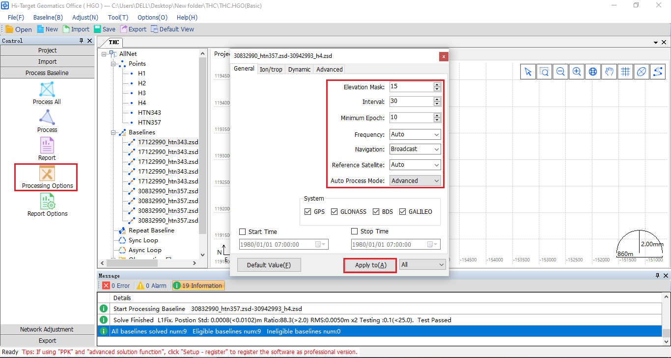 hướng dẫn bình sai phần mềm HGO