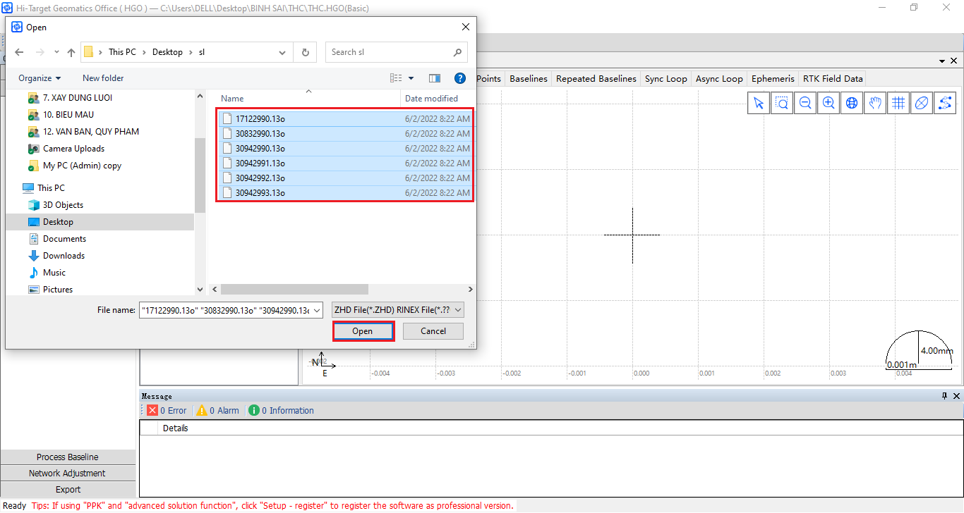 xử lý số liệu bằng phần mềm HGO